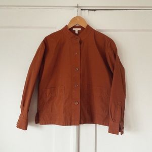 Eileen Fisher cotton canvas jacket, EUC, petite small